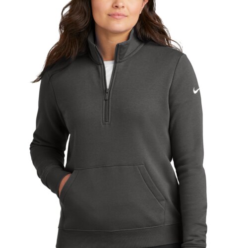 Women's Club Fleece Sleeve Swoosh 1/2 Zip Thumbnail