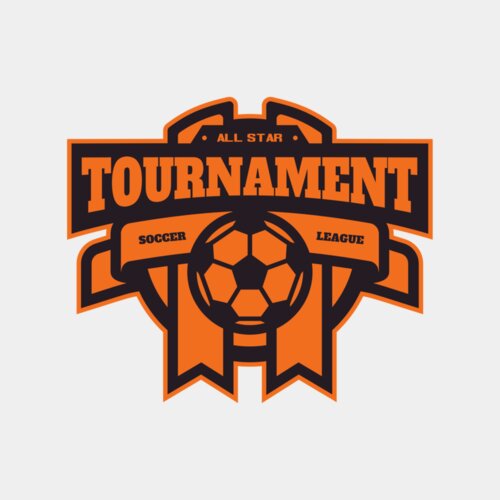 Tournament Soccer league logo template Thumbnail