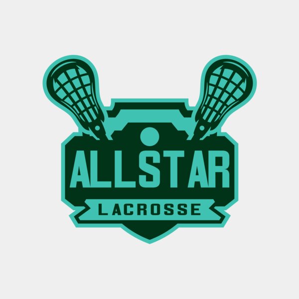 All stars Lacrosse Logo Template Thumbnail
