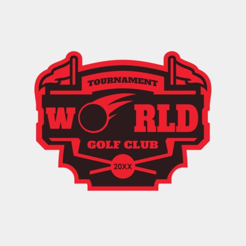 World Tournament Golf club logo template Thumbnail