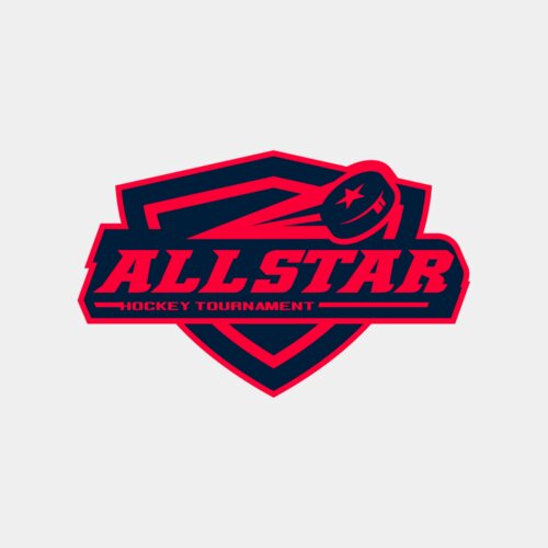 All Star Hockey Tournament logo template Thumbnail