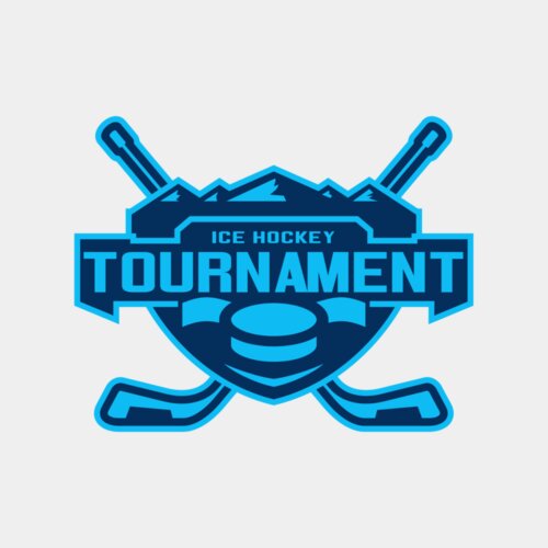 Tournament Ice Hockey logo template Thumbnail