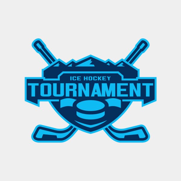 Tournament Ice Hockey logo template Thumbnail