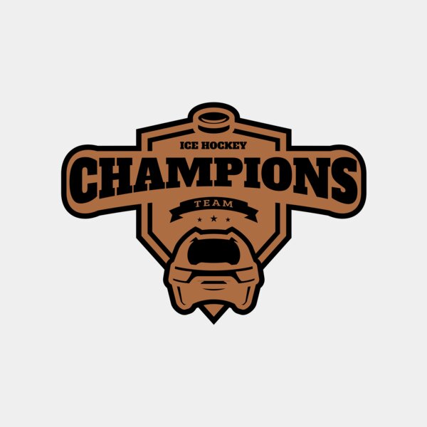 Champions Team Ice Hockey logo template Thumbnail
