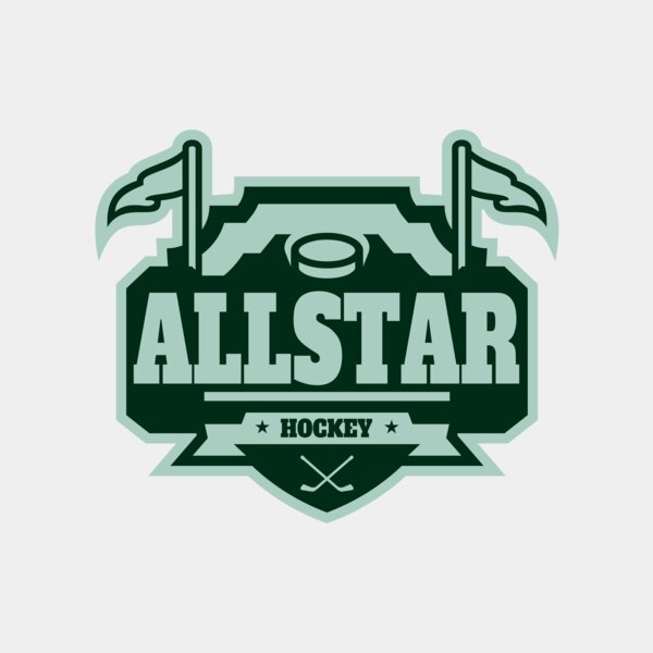 All Star Hockey Tournament logo template 02 Thumbnail