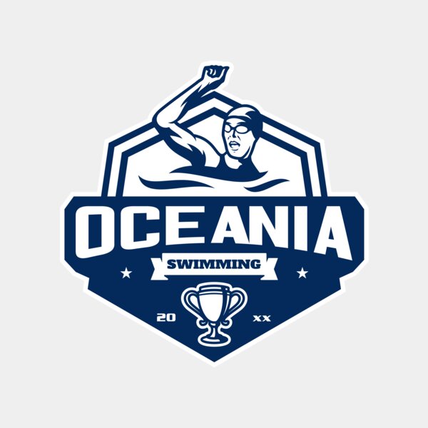 Oceania Swimming logo template Thumbnail