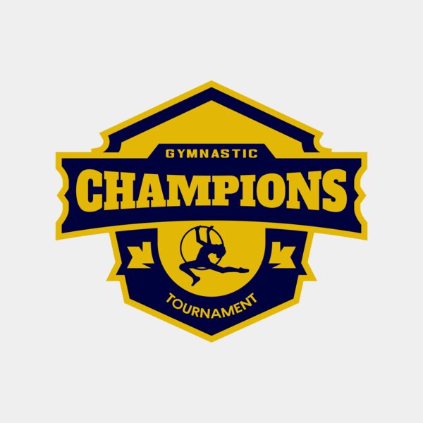 Champions Gymnastic Tournament logo template Thumbnail