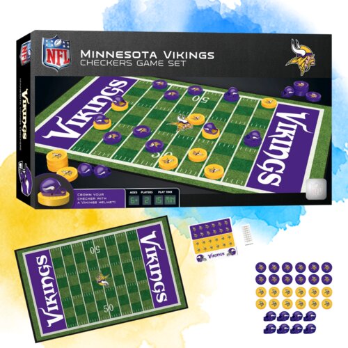 Minnesota Vikings Checkers Board Game Thumbnail