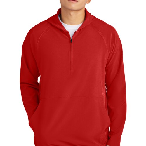 Repeat 1/2 Zip Long Sleeve Hooded Jacket Thumbnail
