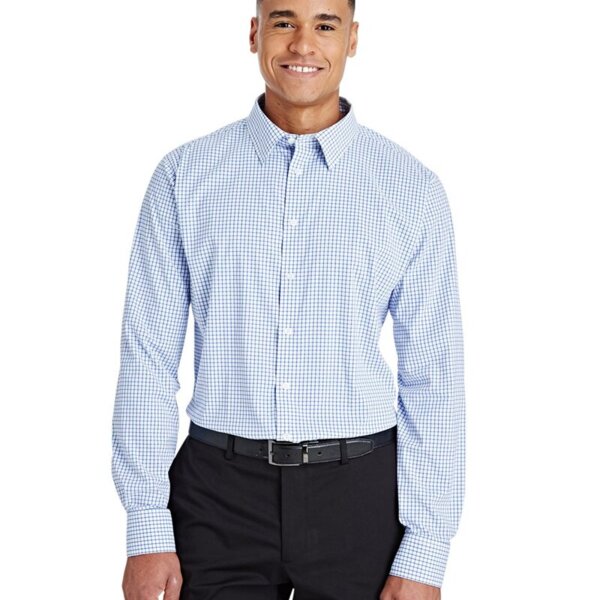 CrownLux Performance® Micro Windowpane Woven Dress Shirt Thumbnail