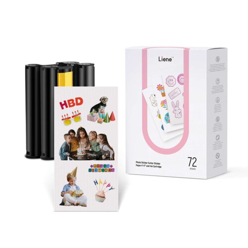 Liene Photo Sticker Cutter Paper 4"X7" W/Ink Cartridge Thumbnail