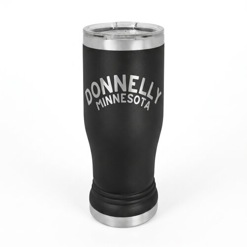 Donnelly 14 oz. Black Pilsner Tumbler with Standard Lid Thumbnail