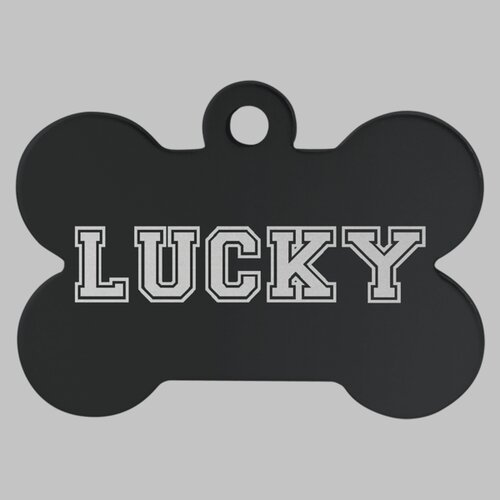 Personalized Aluminum Bone Pet Tag - Small Thumbnail