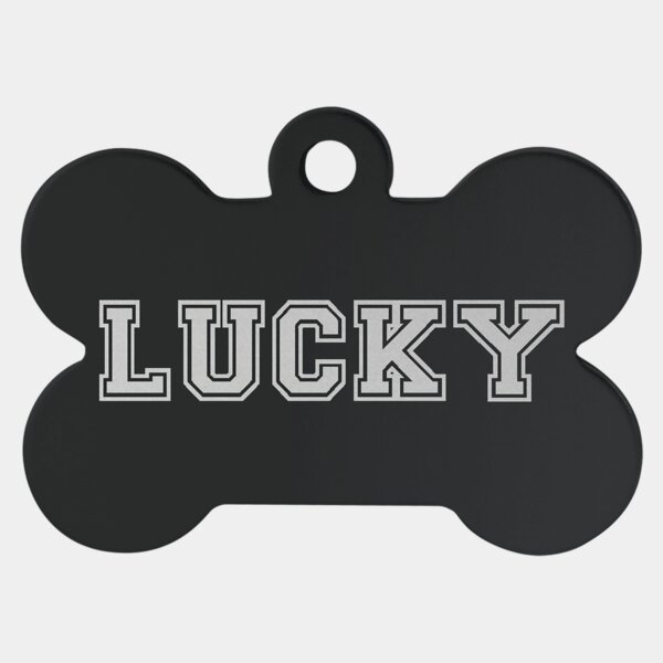 Personalized Aluminum Bone Pet Tag - Small Thumbnail
