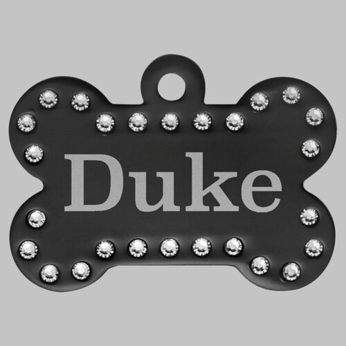 Personalized Swarovski Bling Bone Pet Tag Thumbnail