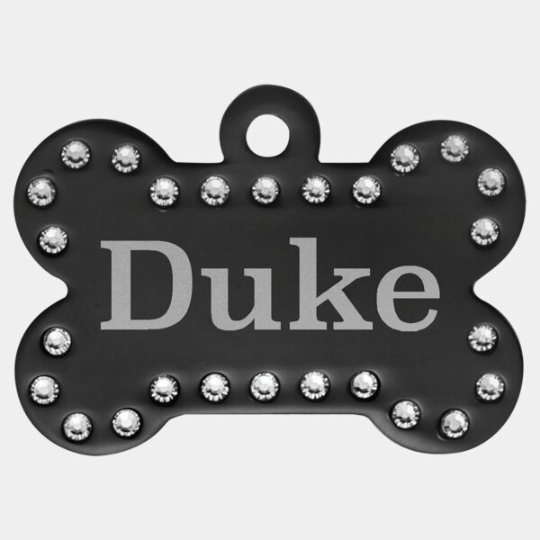 Personalized Swarovski Bling Bone Pet Tag Thumbnail