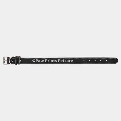 Personalized Leatherette Dog Collar - Medium Thumbnail