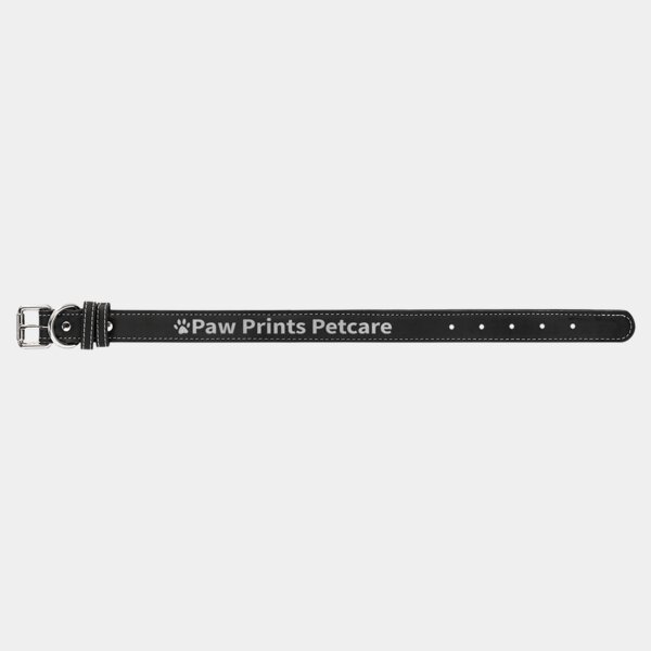 Personalized Leatherette Dog Collar - Medium Thumbnail