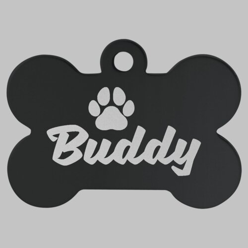 Personalized Aluminum Bone Pet Tag - Large Thumbnail