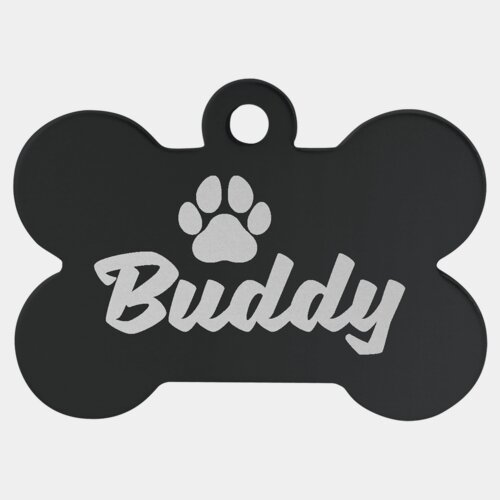 Personalized Aluminum Bone Pet Tag - Large Thumbnail