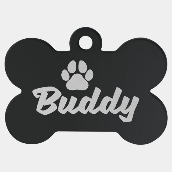 Personalized Aluminum Bone Pet Tag - Large Thumbnail