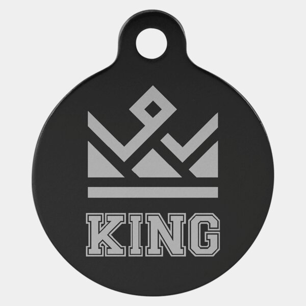 Personalized Aluminum Round Pet Tag - Small Thumbnail