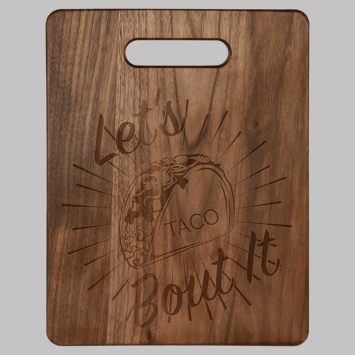 Personalized 11 1/2" x 8 3/4" Walnut Cutting Board Thumbnail