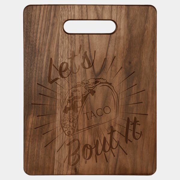 Personalized 11 1/2" x 8 3/4" Walnut Cutting Board Thumbnail