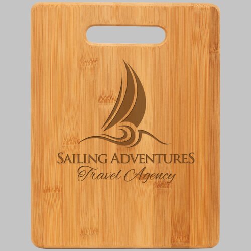 Personalized 11 1/2" x 8 3/4" Bamboo Rectangle Cutting Board Thumbnail