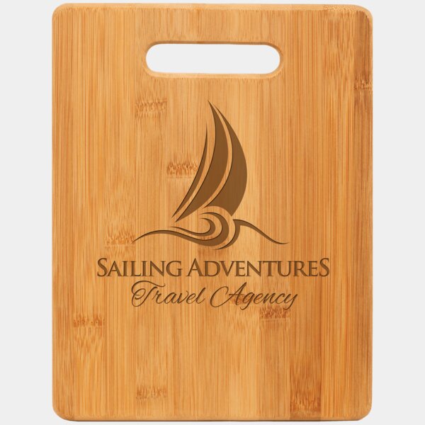 Personalized 11 1/2" x 8 3/4" Bamboo Rectangle Cutting Board Thumbnail