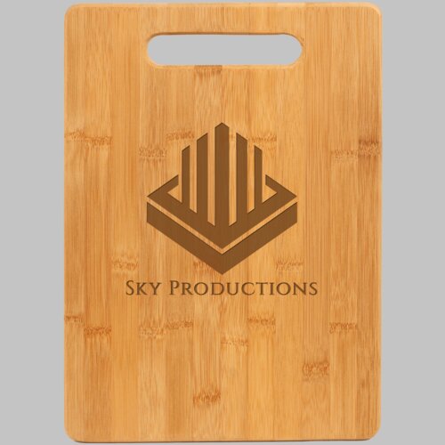 Personalized 13 3/4" x 9 3/4" Bamboo Rectangle Cutting Board Thumbnail