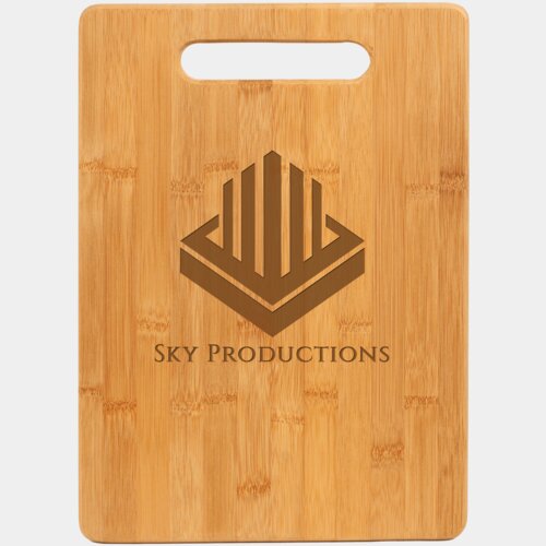 Personalized 13 3/4" x 9 3/4" Bamboo Rectangle Cutting Board Thumbnail