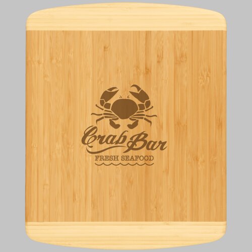 Personalized 13 1/2" x 11 1/2" Bamboo 2-Tone Cutting Board Thumbnail