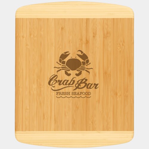 Personalized 13 1/2" x 11 1/2" Bamboo 2-Tone Cutting Board Thumbnail