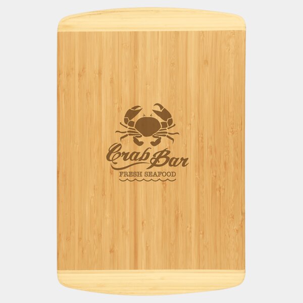 Personalized 18" x 12" Bamboo 2-Tone Cutting Board Thumbnail