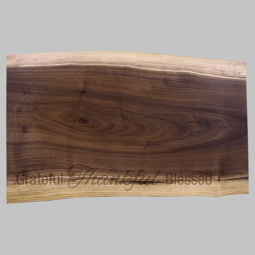 Personalized 20" x 12" Black Walnut Cutting and Charcuterie Board Thumbnail