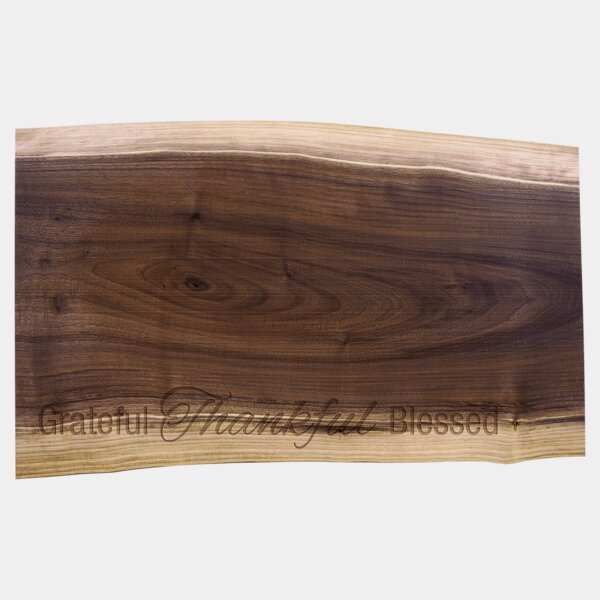 Personalized 20" x 12" Black Walnut Cutting and Charcuterie Board Thumbnail
