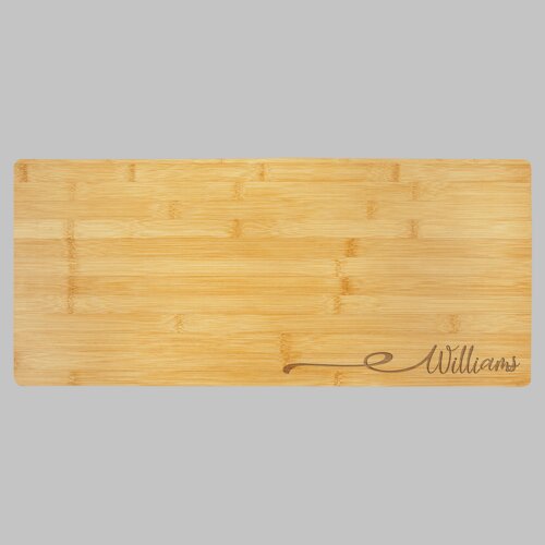 Personalized 23 3/4" x 10" Bamboo Charcuterie Board/Cutting Boardd Thumbnail