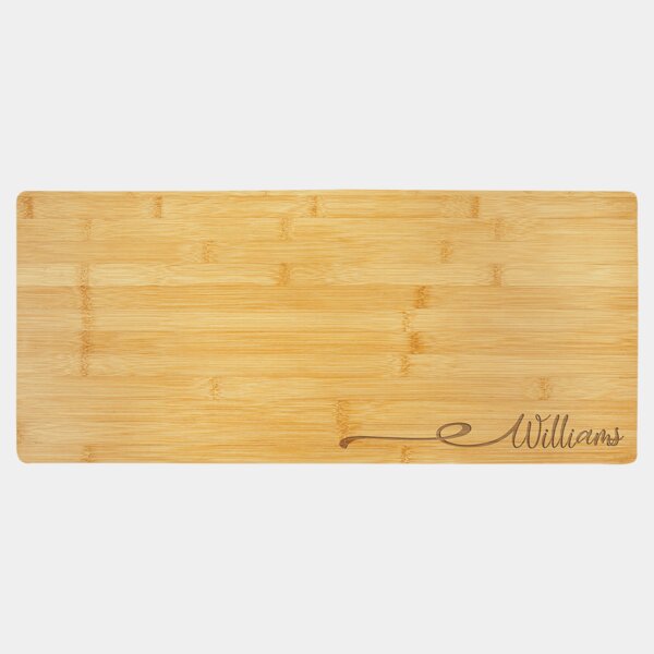 Personalized 23 3/4" x 10" Bamboo Charcuterie Board/Cutting Boardd Thumbnail