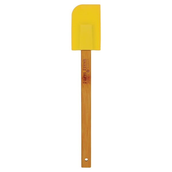 Personalized 11 3/4" Yellow Silicone Spatula with Bamboo Handle Thumbnail