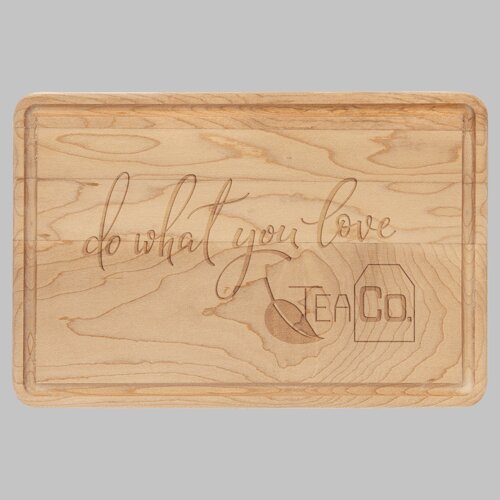 Personalized 9" x 6" Maple Cutting Board with Drip Ring Thumbnail