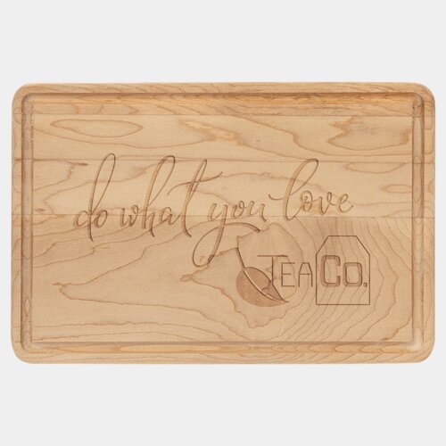 Personalized 9" x 6" Maple Cutting Board with Drip Ring Thumbnail