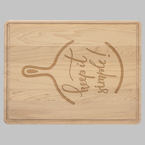 Personalized 11 1/2" x 8 3/4" Maple Cutting Board with Drip Ring Thumbnail