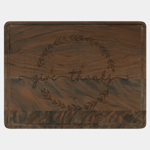 Personalized 11 1/2" x 8 3/4" Walnut Cutting Board with Drip Ring Thumbnail