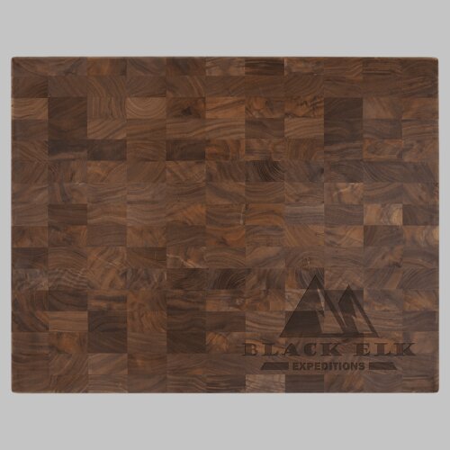 Personalized 16" x 13" x 1 3/8" Walnut Butcher Block Cutting Board Thumbnail