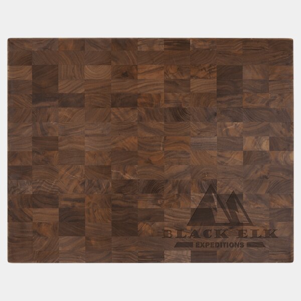 Personalized 16" x 13" x 1 3/8" Walnut Butcher Block Cutting Board Thumbnail