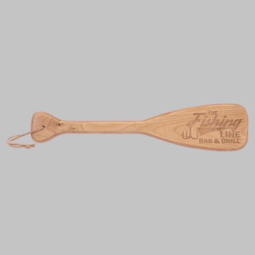 Personalized 18" x 4" Boat Paddle with Leather String Thumbnail