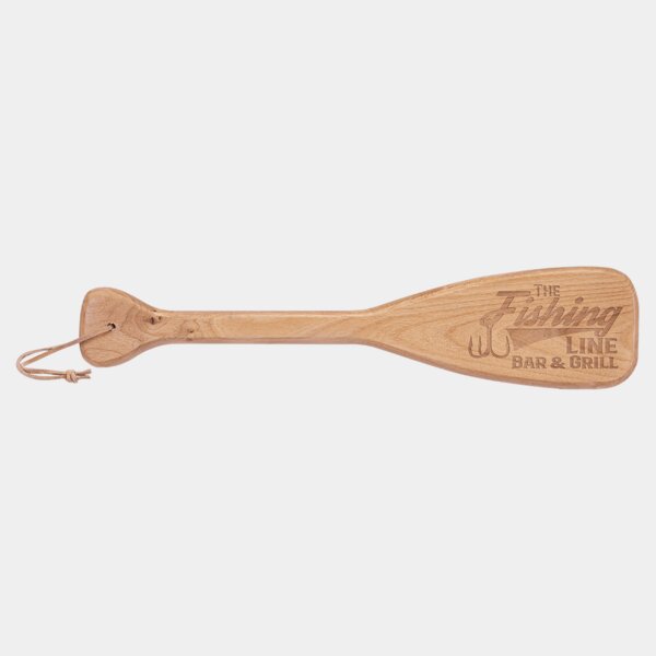 Personalized 18" x 4" Boat Paddle with Leather String Thumbnail