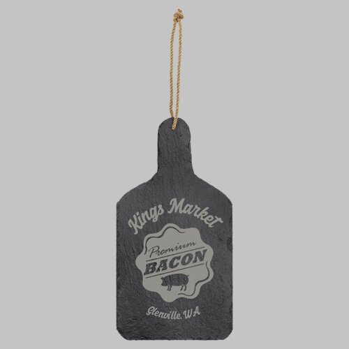 Personalized 13 1/2" x 7" Rectangle Slate Cutting Board with Hanger String Thumbnail
