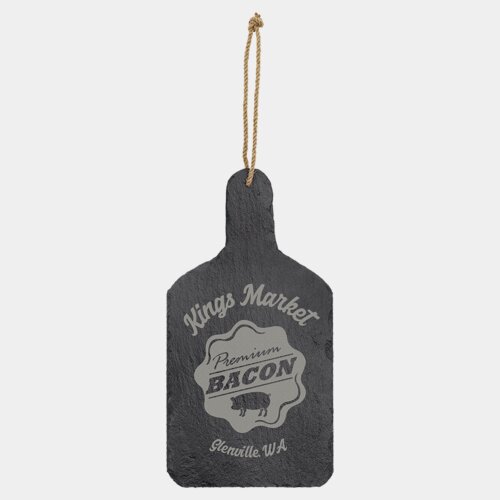 Personalized 13 1/2" x 7" Rectangle Slate Cutting Board with Hanger String Thumbnail